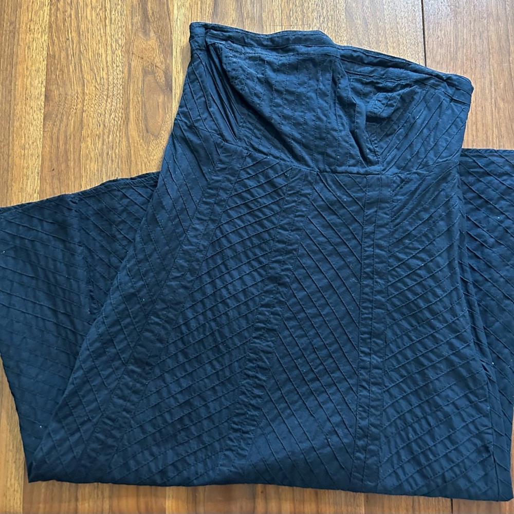 Strapless black dress